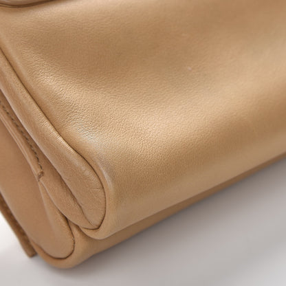 Fendi Calfskin Paris Pequin Small Shoulder Bag Beige 5 of 11