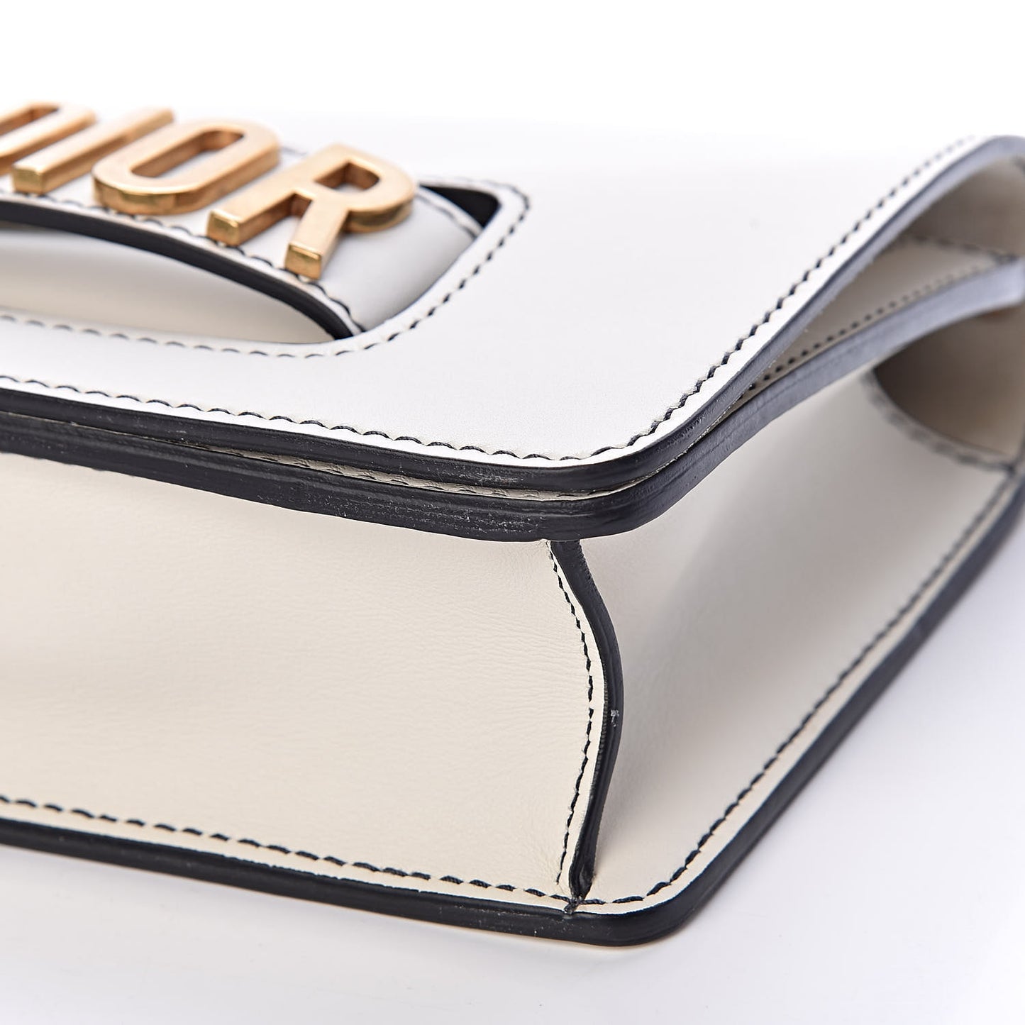 Calfskin J'Adior Chain Flap Bag Off White