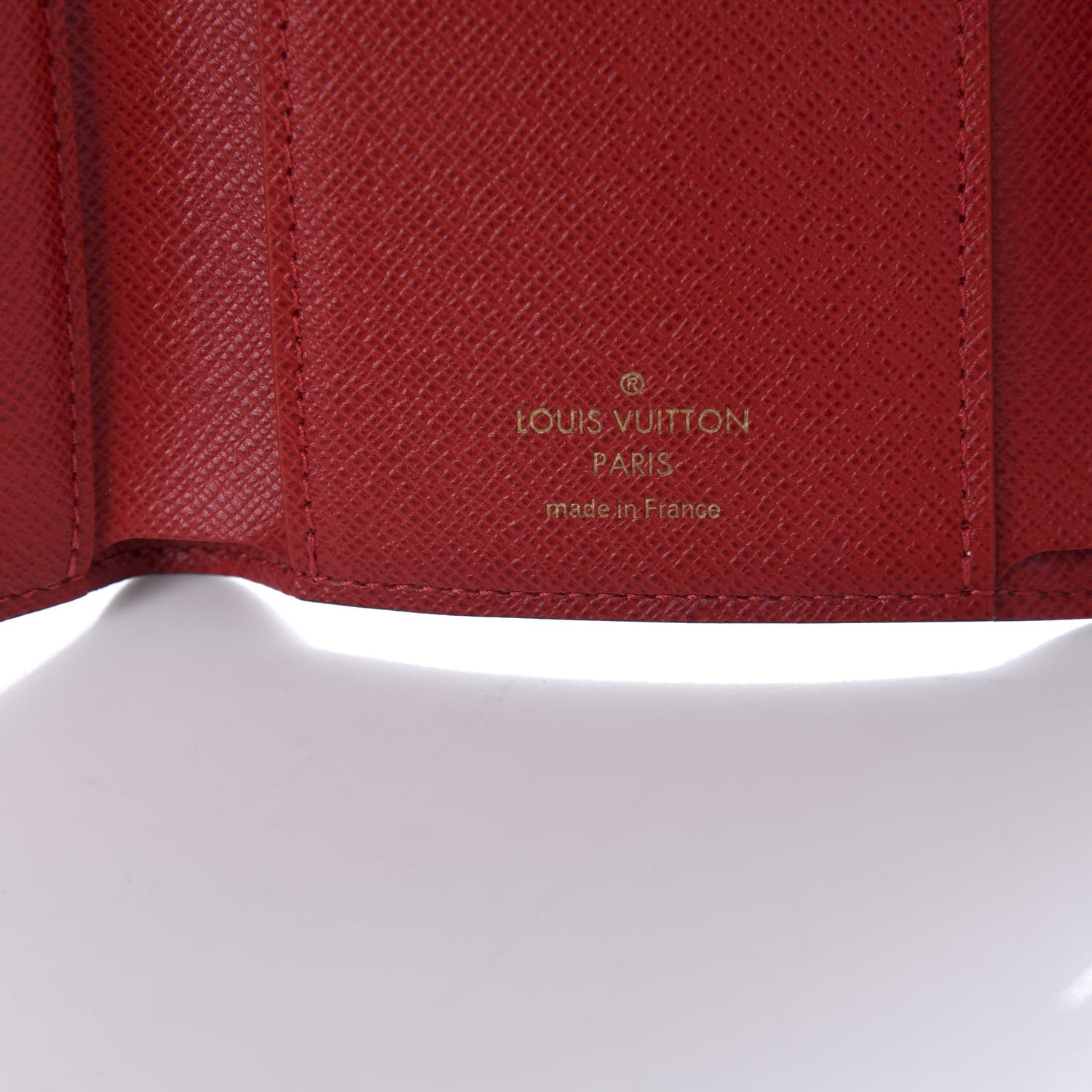 Louis Vuitton Damier Ebene Stories Victorine Wallet Red 6 of 8