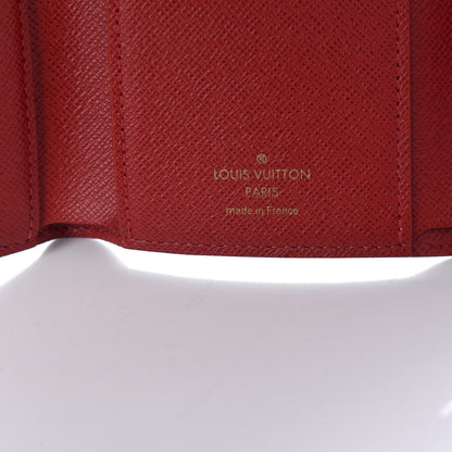 Louis Vuitton Damier Ebene Stories Victorine Wallet Red 6 of 8