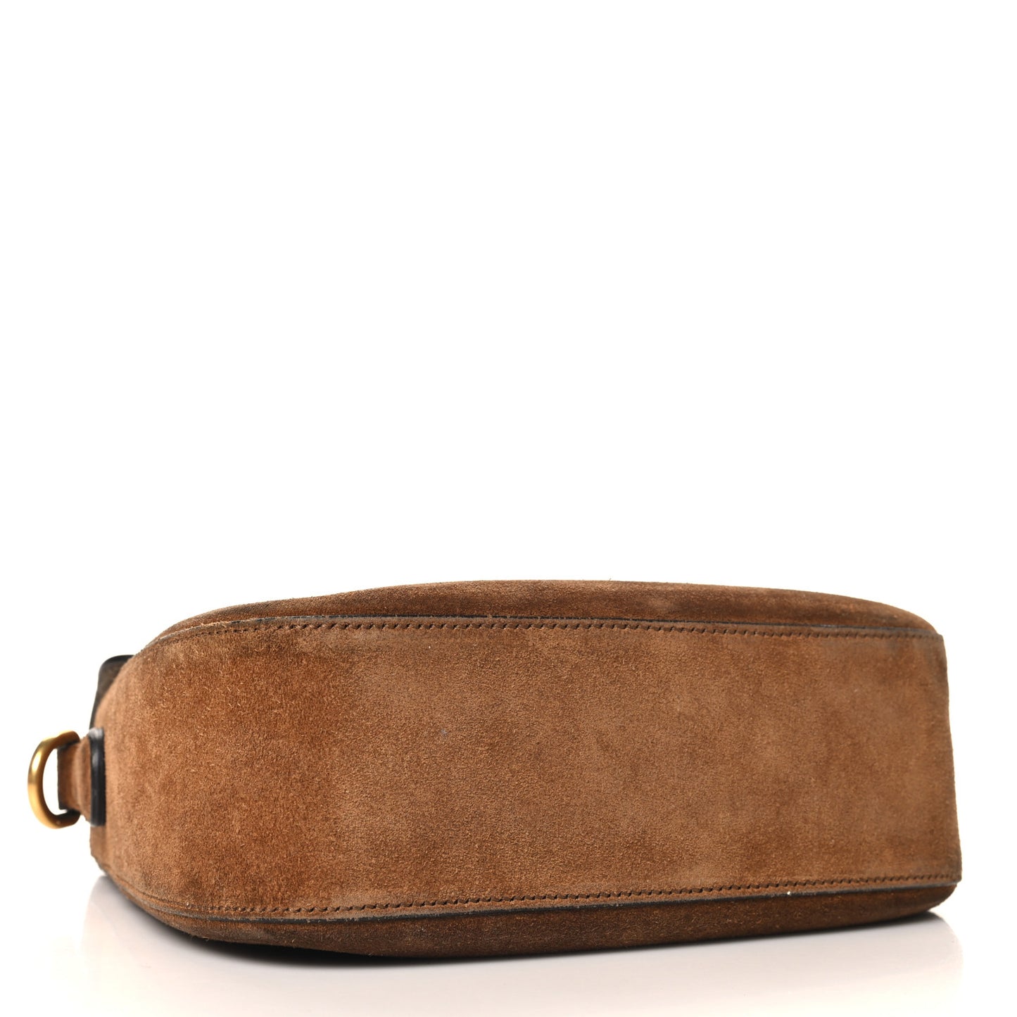 Suede Medium Lady Web Shoulder Bag New Marron