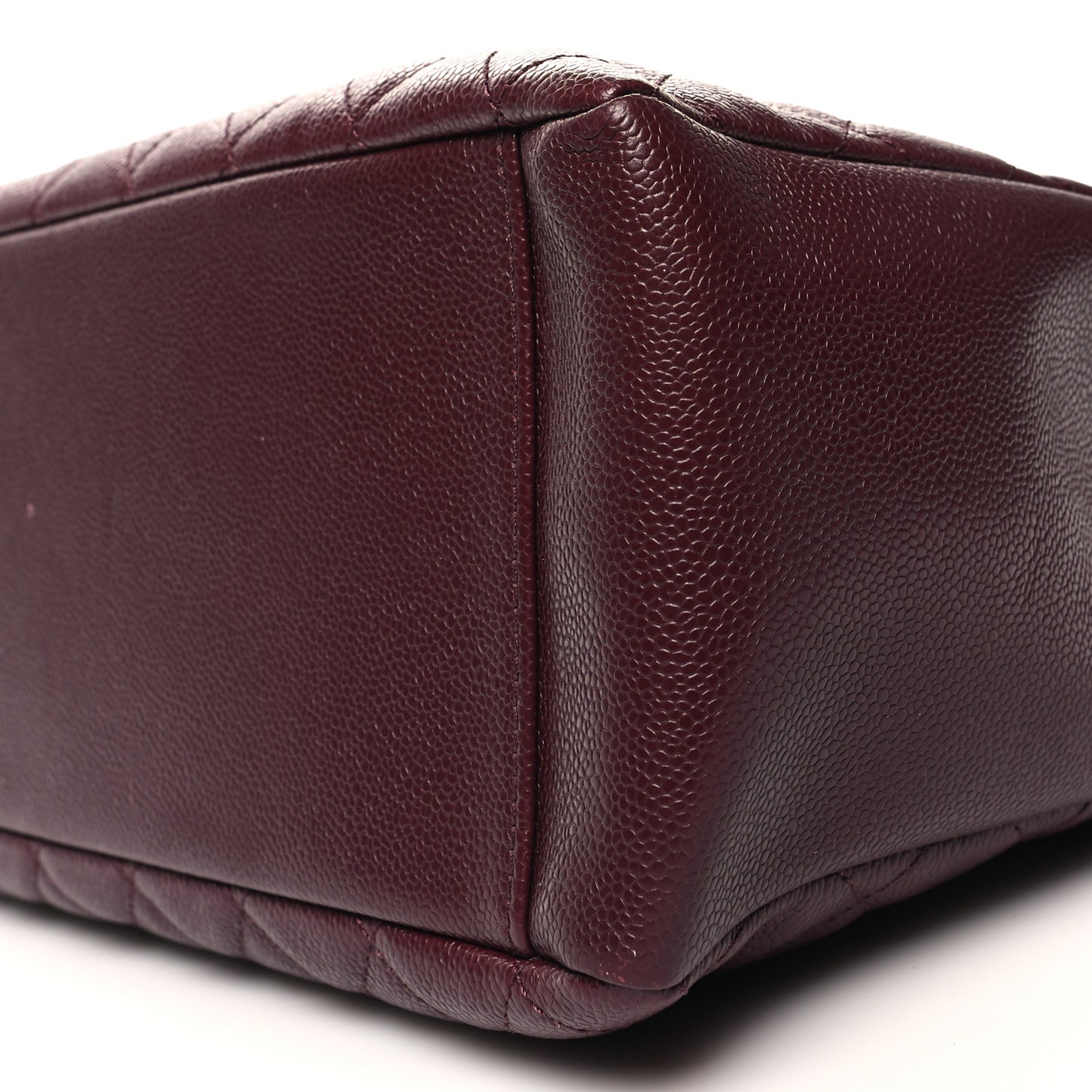 Caviar Quilted Grand Shopping Tote GST Dark Burgundy