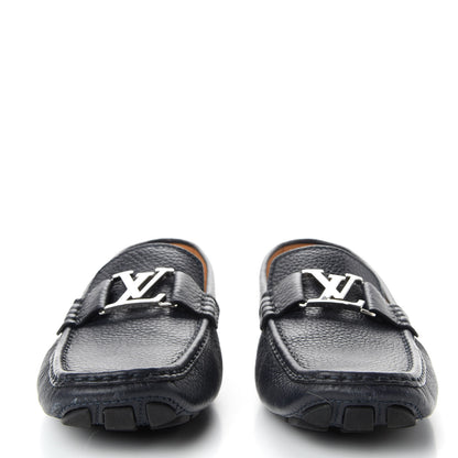 Louis Vuitton Calfskin Mens Monte Carlo Car Shoe Moccasin Loafers 9 Navy 2 of 10