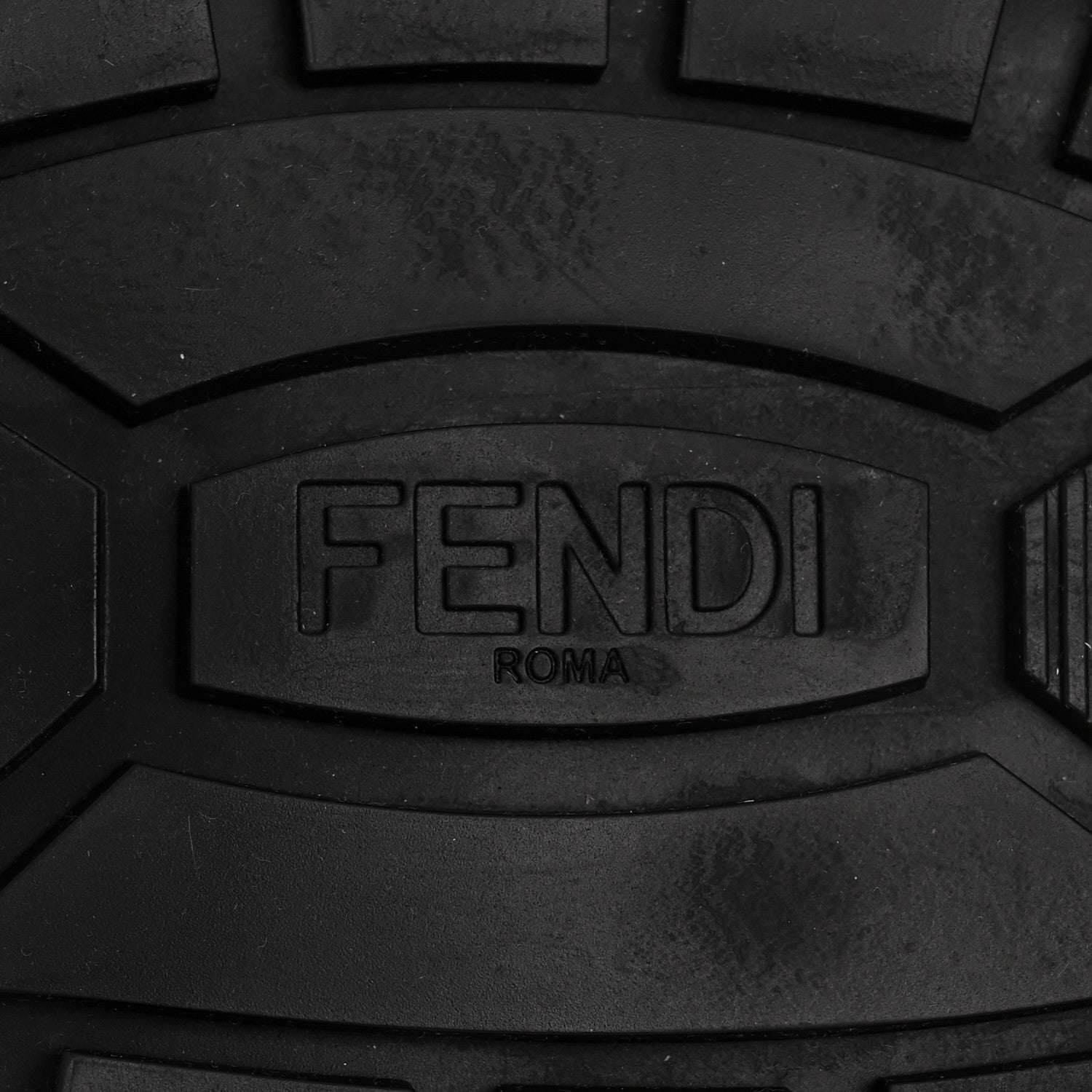 Fendi Fabric FF Mens Fendi Force Lug Sole Sandals 6 Black 6 of 9