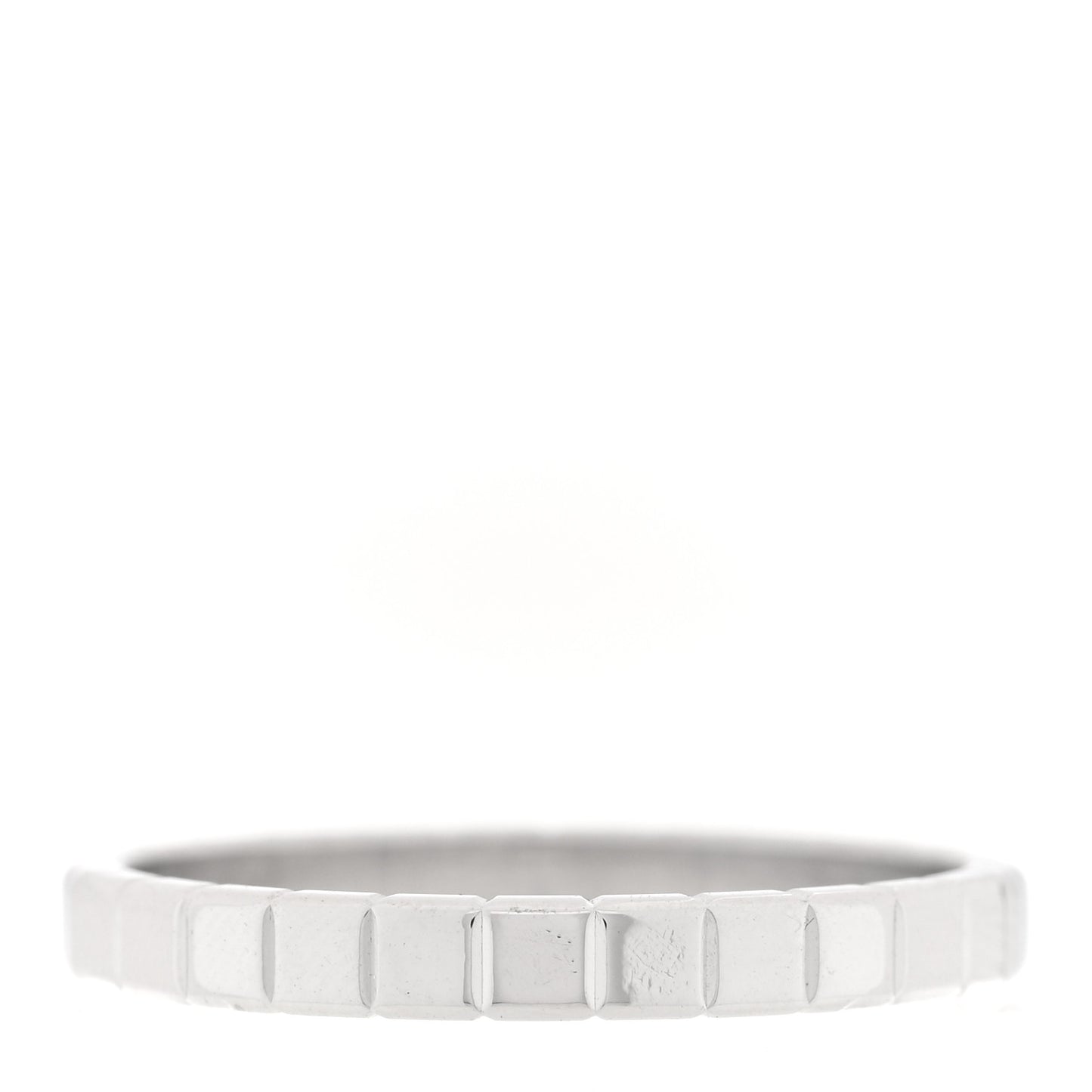 18K White Gold Ice Cube Band Ring 53 6.5
