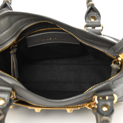 Balenciaga Chevre Gold Metallic Edge Hardware Mini City Gris Acier 5 of 11
