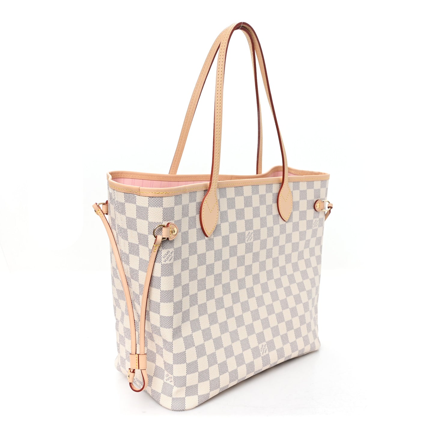 Damier Azur Neo Neverfull MM Rose Ballerine