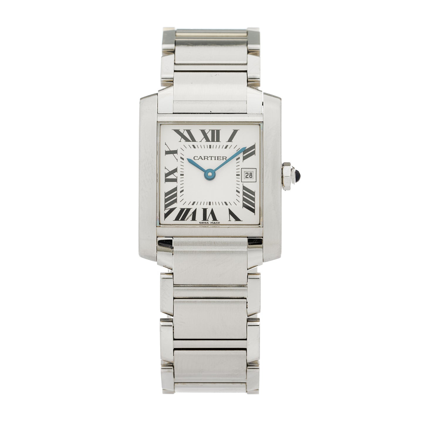 Stainless Steel 25mm Tank Francaise Quartz Watch