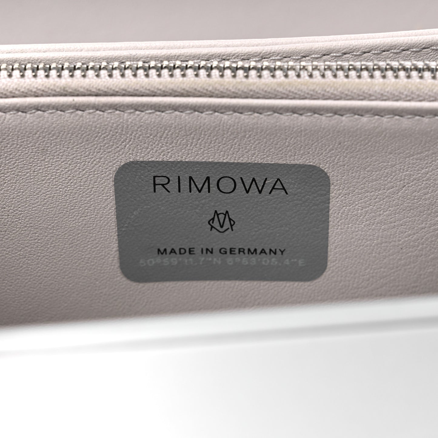 X RIMOWA Aluminum Personal Clutch On Strap Silver