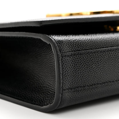 Saint Laurent Grain De Poudre Small Monogram Kate Satchel Black 9 of 10