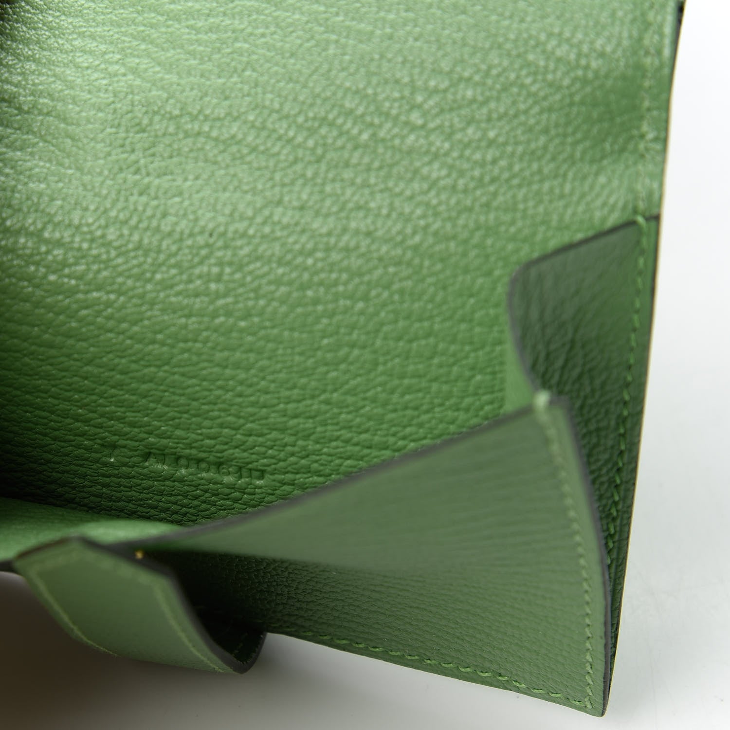 Hermes Chevre Mysore Mini Bearn Wallet Vert Criquet 9 of 11