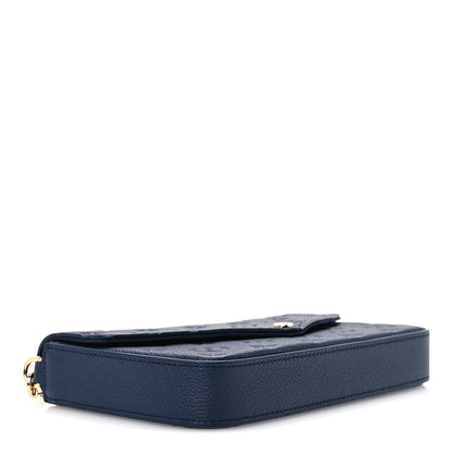 Louis Vuitton Empreinte Pochette Felicie Chain Wallet Navy 5 of 10