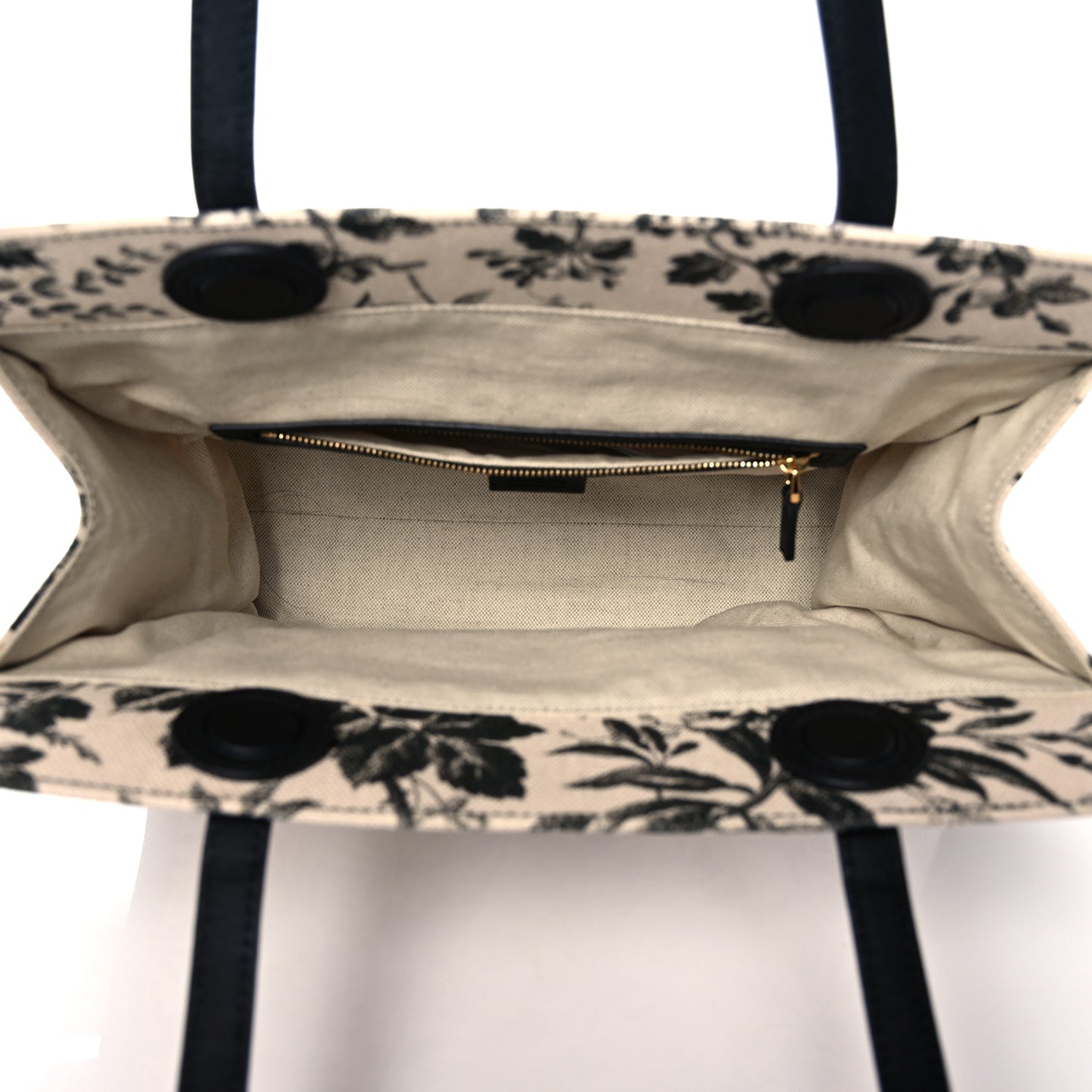 Canvas Herbarium Print Tote Black