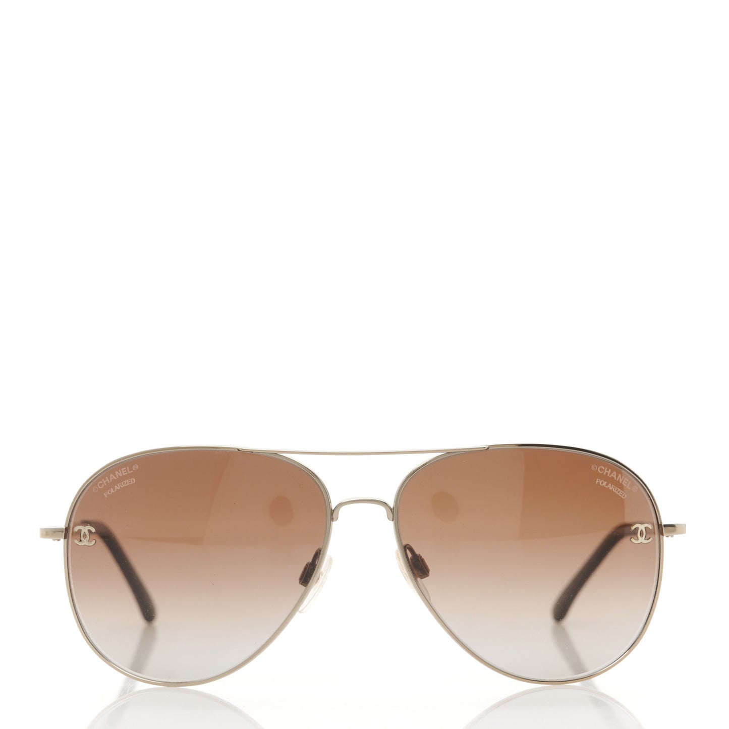 Metal Polarized Aviator CC Sunglasses 4189-T-Q Silver