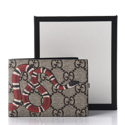 Gucci GG Supreme Monogram Kingsnake Bi-Fold Wallet Beige 8 of 8