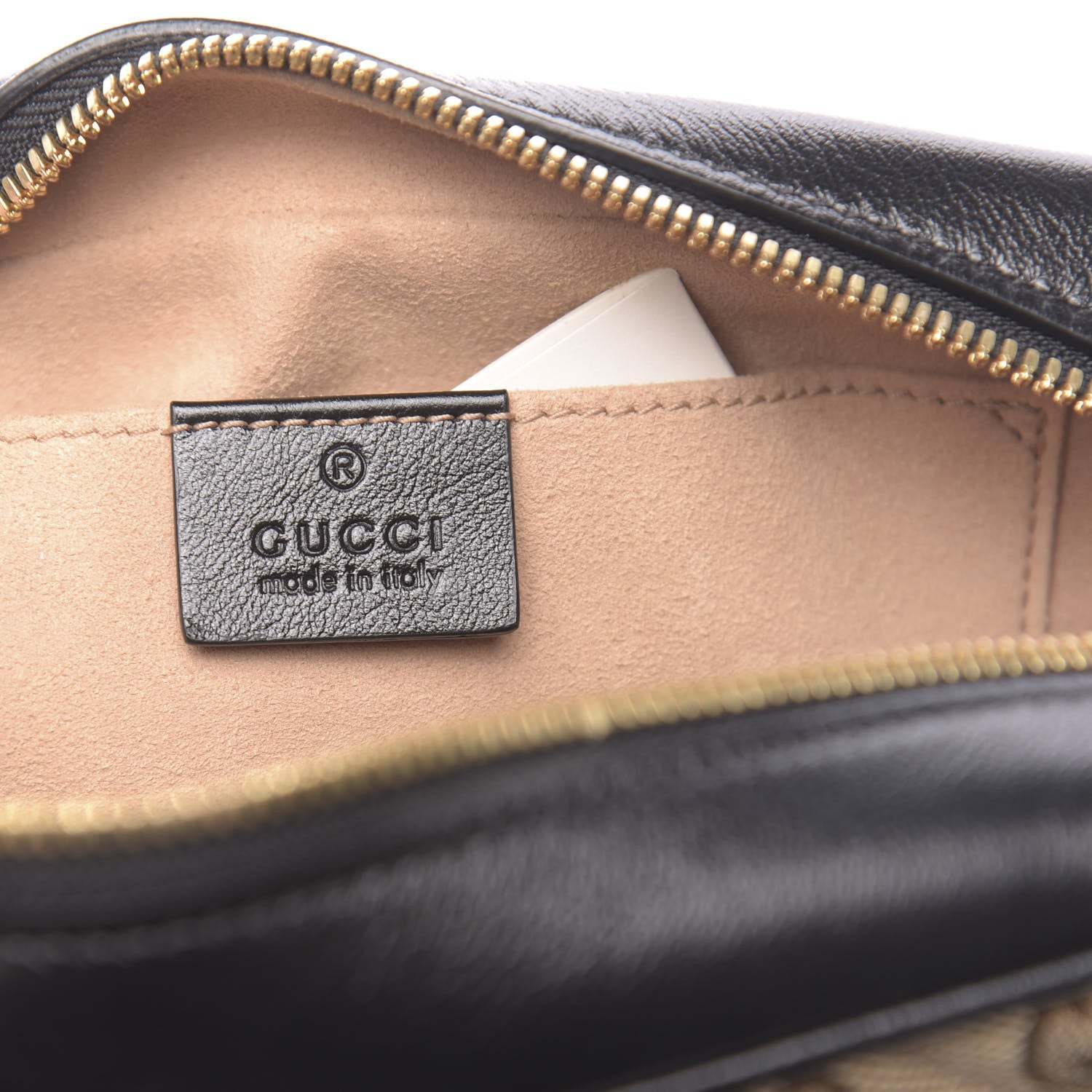 Gucci Monogram Matelasse Diagonal Small GG Marmont Chain Shoulder Bag Beige Black 6 of 11