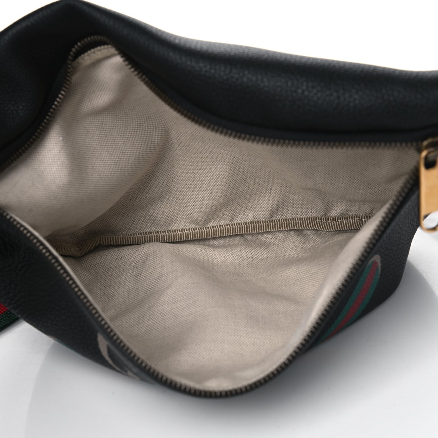 Grained Calfskin Logo Belt Bag Black