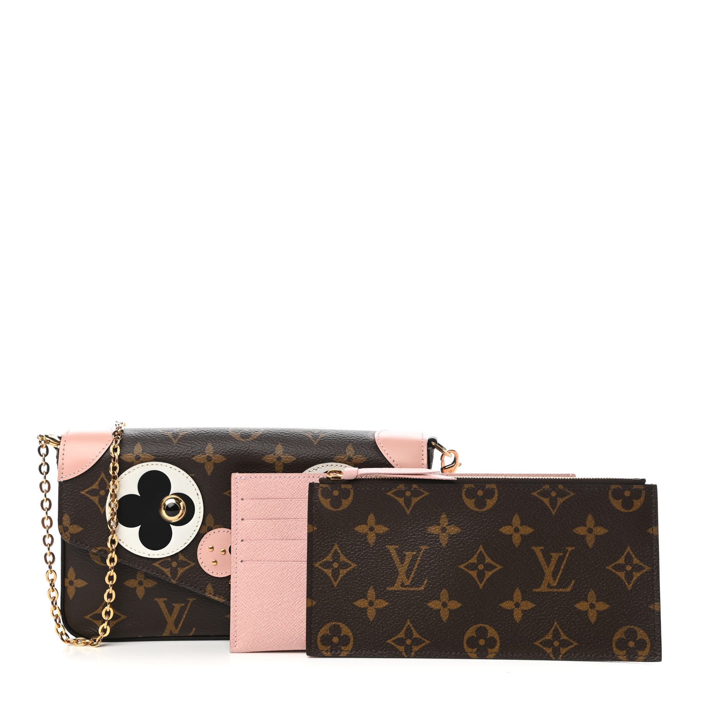 Monogram Valentine Dog Pochette Felicie Chain Wallet