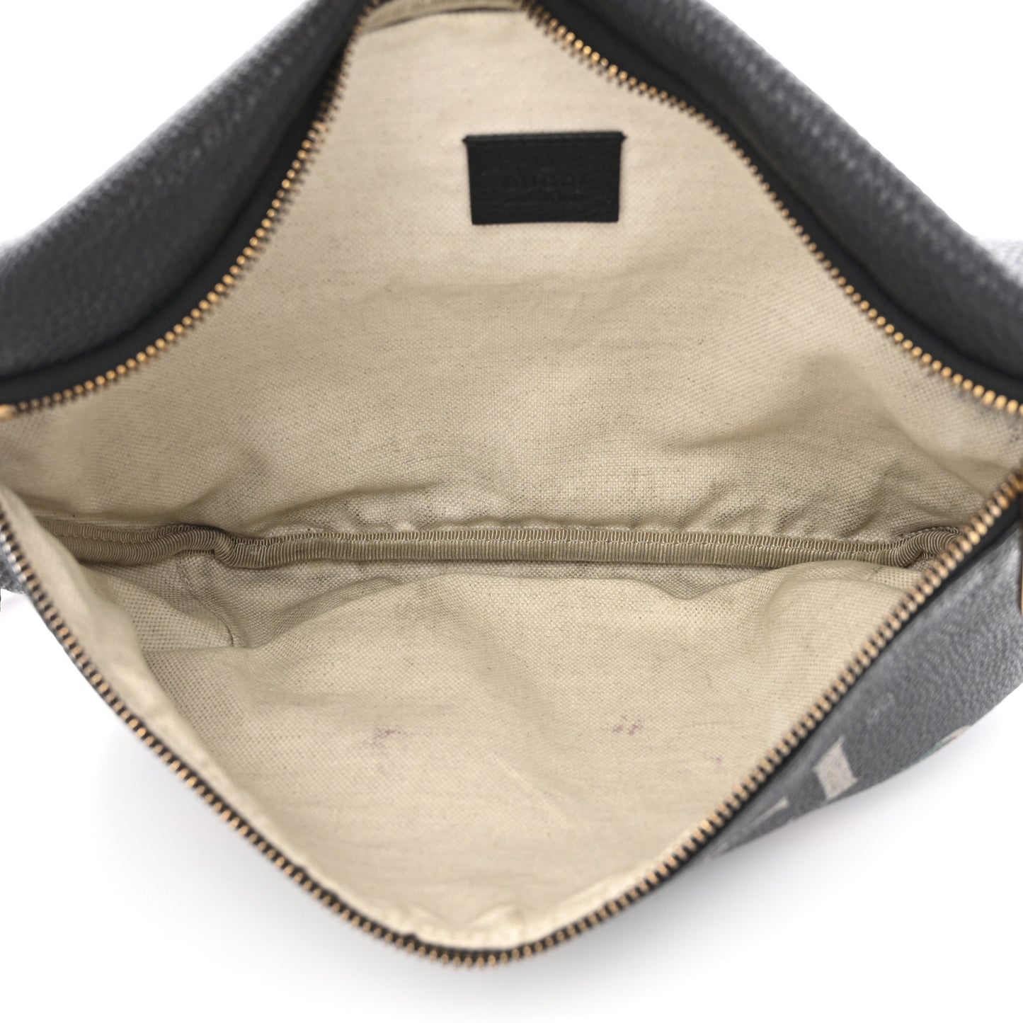 Grained Calfskin Logo Belt Bag Black