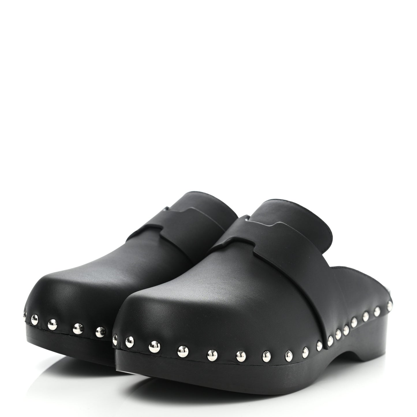 Calfskin Calya Mules 36 Black