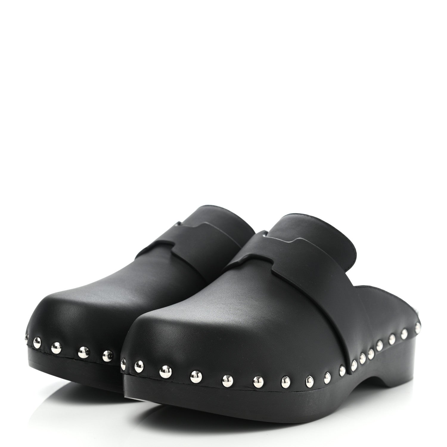Hermes Calfskin Calya Mules 36 Black 3 of 8