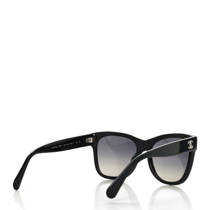 Chanel Acetate Polarized Square CC Sunglasses 5380 Black 4 of 8