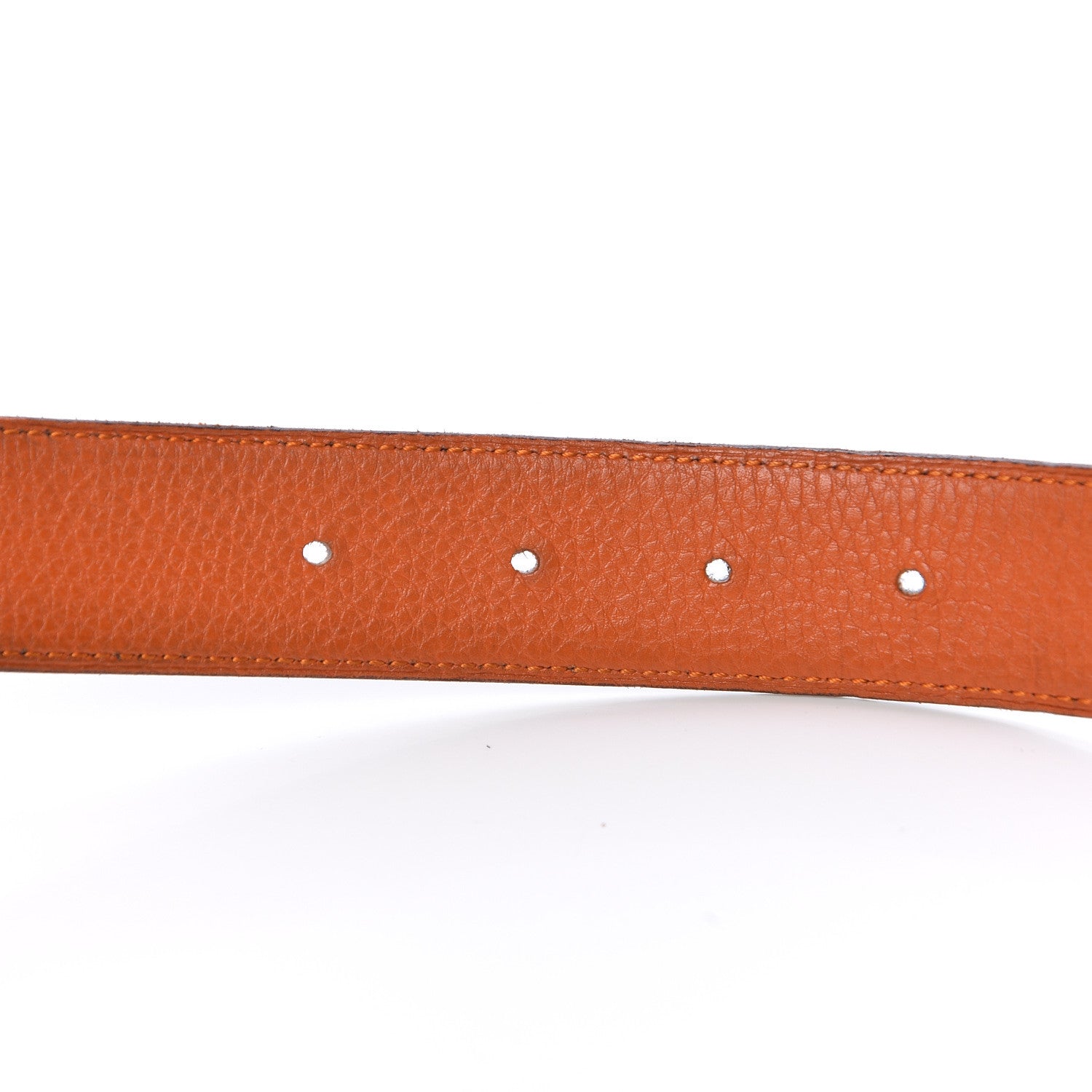 Hermes Box Togo 32mm H Belt 100 Black Orange 5 of 11