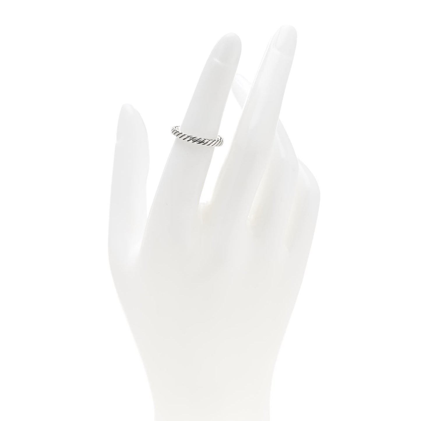 Sterling Silver Stackable Cable Ring 49 5