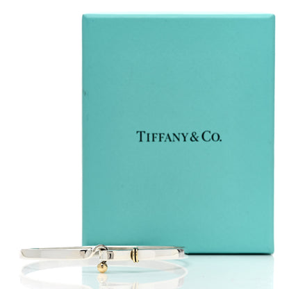 Tiffany Sterling Silver 18K Yellow Gold Hook Eye Bangle Bracelet 5 of 5