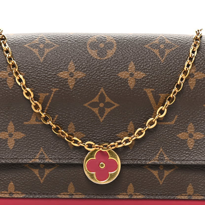 Louis Vuitton Monogram Flore Chain Wallet Fuchsia 7 of 10