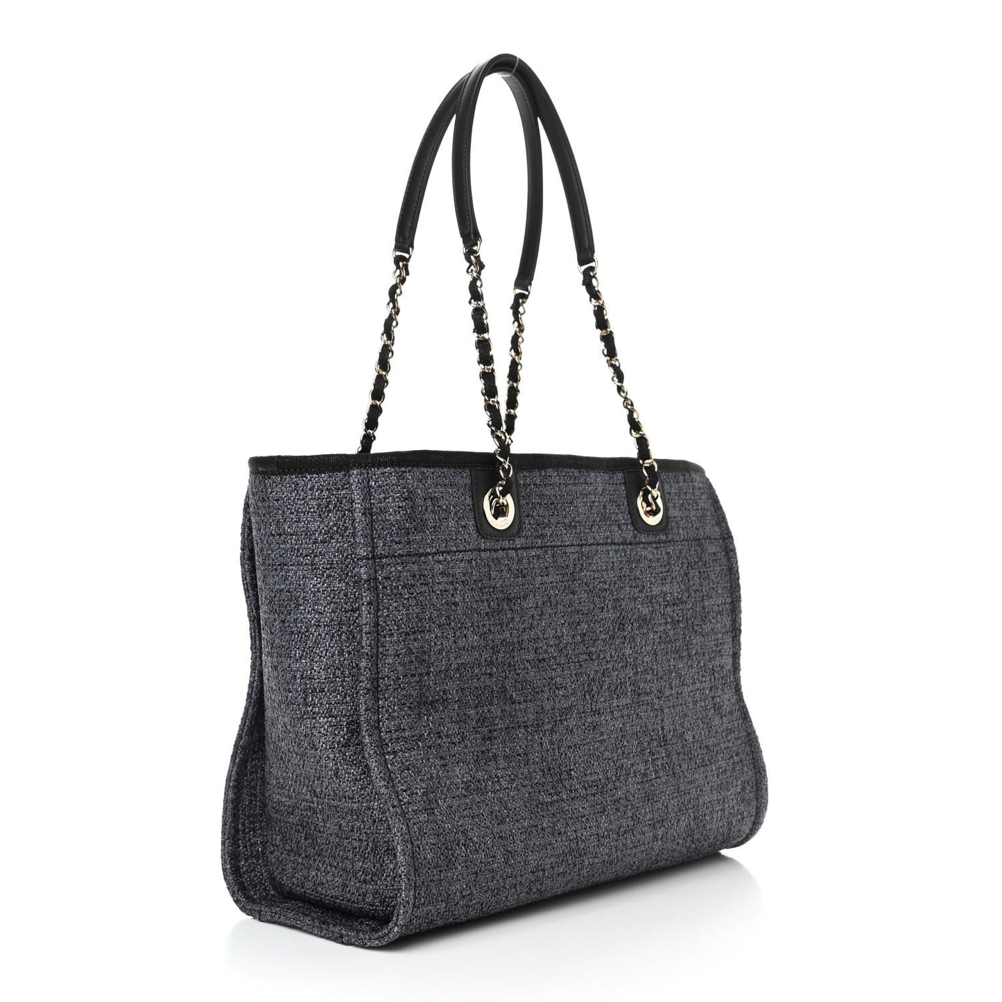Lurex Boucle Small Deauville Tote Black