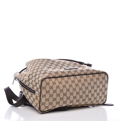 Gucci Monogram Dollar Calfskin O Drawstring Backpack Beige Ebony Testa di Moro Dark Chocolate 4 of 7