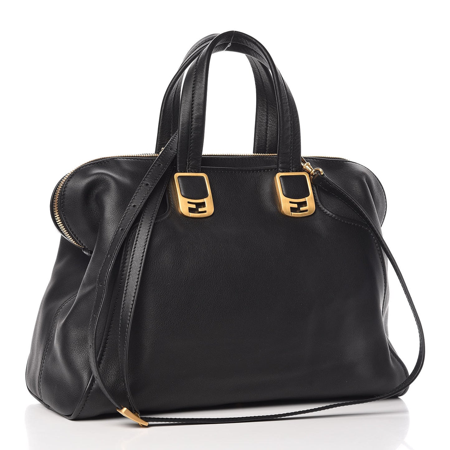 Vitello Dolce Marmol Large Chameleon Tote Black