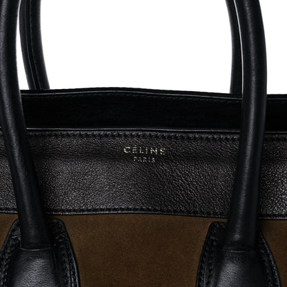 Celine Suede Smooth Calfskin Mini Luggage Olive 7 of 12
