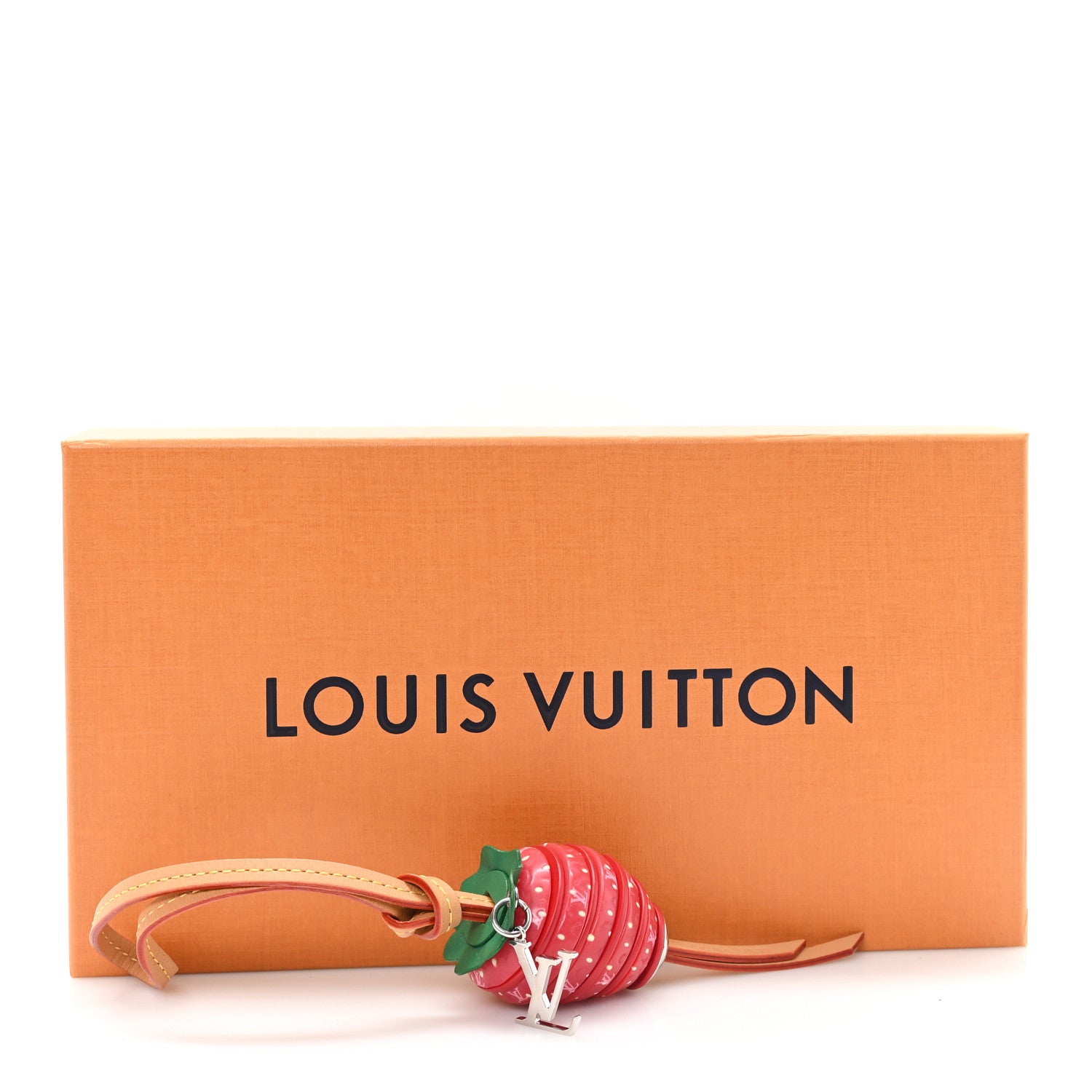 Louis Vuitton Calfskin Resin Strawberry Bag Charm Red 4 of 4