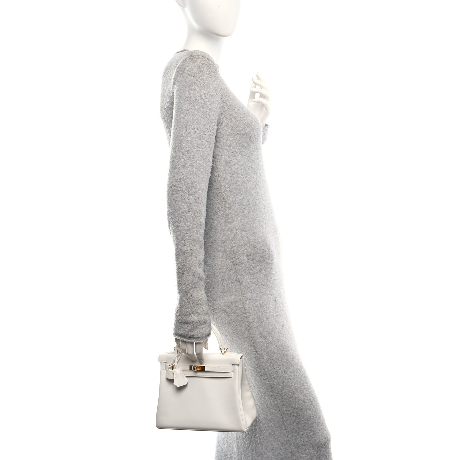 Hermes Swift Kelly Retourne 25 New White 2 of 13