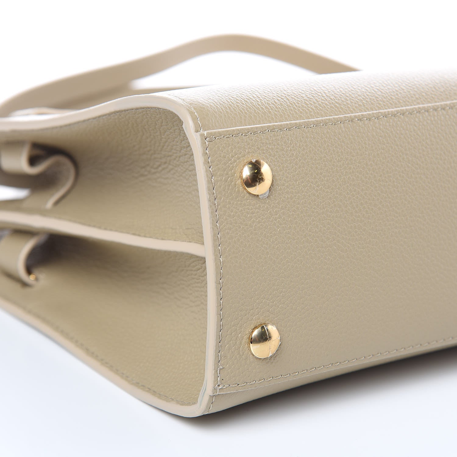 Burberry Calfskin Small Title Bag Honey 7 of 9