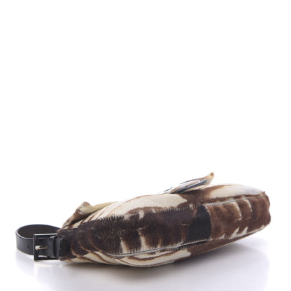 Fendi Calf Hair Zebra Print Baguette Brown 4 of 10