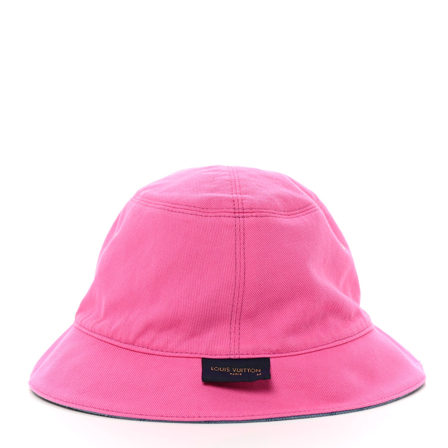 Louis Vuitton Monogram Denim Reversible Bucket Hat 58 Blue Pink 6 of 15