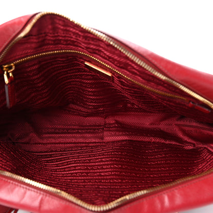 Prada Saffiano Lux Petite Bowler Fuoco 5 of 9