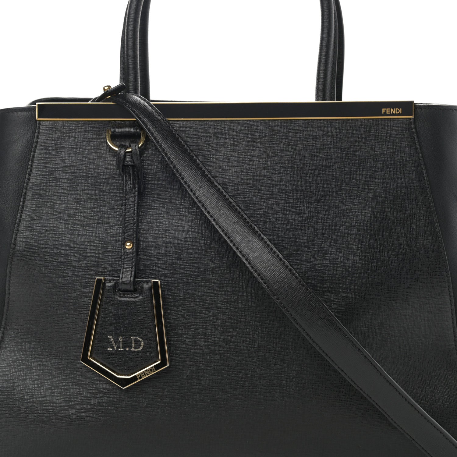 Fendi Vitello Elite Regular 2Jours Tote Black 8 of 18