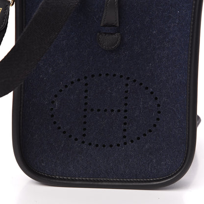 Hermes Swift Sangle Wooly Evelyne TPM Bleu Nuit Black 9 of 10