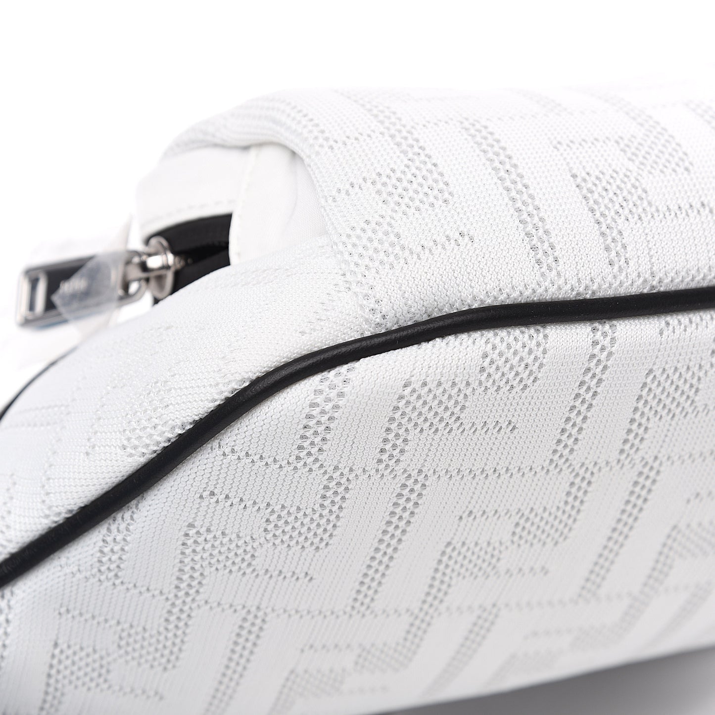 Neoprene Mesh Vitello Grace FF Pocket Belt Bag White