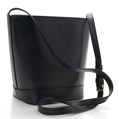 Celine Smooth Calfskin Small Cuir Triomphe Bucket Bag Black 3 of 11