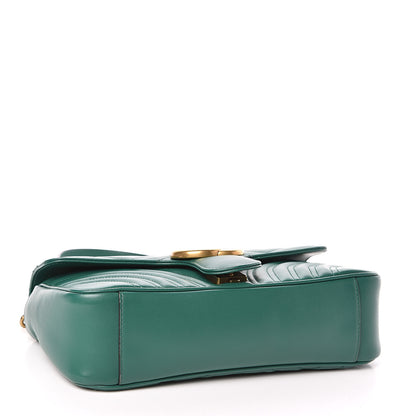 Gucci Calfskin Matelasse Small GG Marmont Shoulder Bag Emerald Green 4 of 10