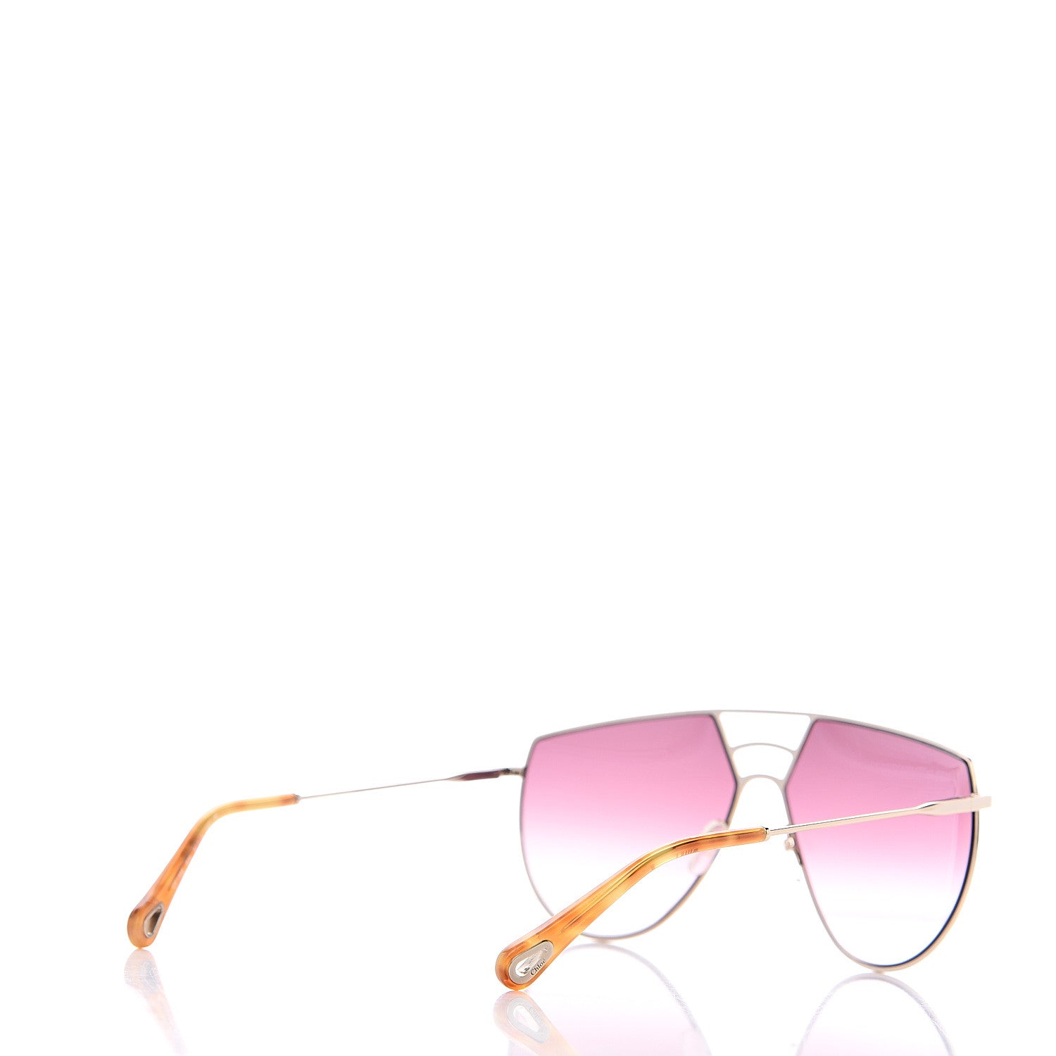 Chloe Aviator Sunglasses CE139S Gold Wine 4 of 8