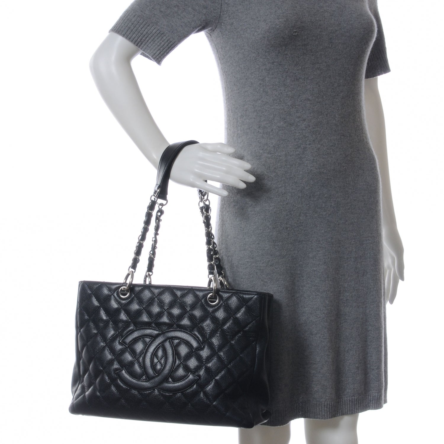 Chanel Caviar Grand Shopping Tote GST Black 2 of 7