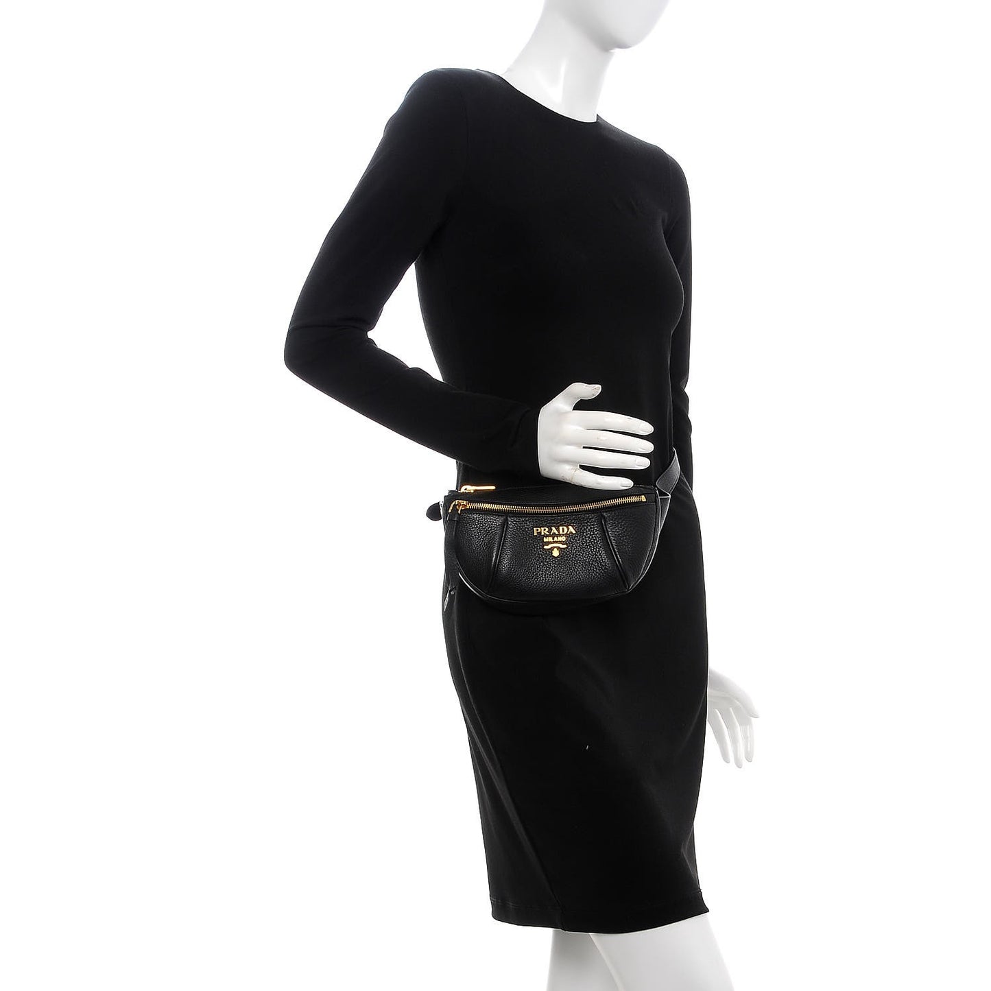 Vitello Daino Small Belt Bag Black
