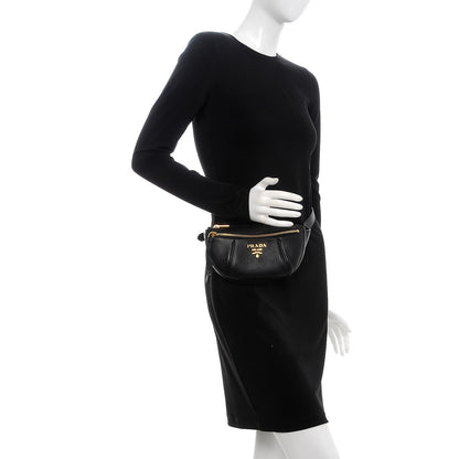 Prada Vitello Daino Small Belt Bag Black 2 of 9