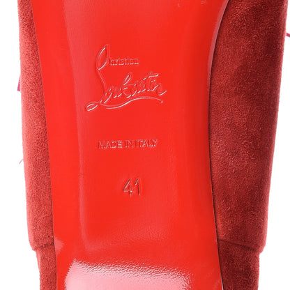 Christian Louboutin Veau Velours Medinana Flats 41 Rougissime Rosa 6 of 9
